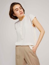 Kurzarm Tunikabluse - Frauen - soft creme beige Kurzarm Tunikabluse - Frauen - soft creme beige - 5 - TOM TAILOR Denim