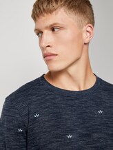 Sweatshirt mit kleinen Stickereien - Männer - navy leaf symbol embro Sweatshirt mit kleinen Stickereien - Männer - navy leaf symbol embro - 9 - TOM TAILOR Denim