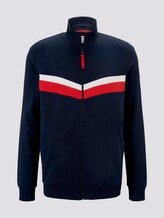 Sweatjacke mit Kontraststreifen - Männer - Sky Captain Blue Sweatjacke mit Kontraststreifen - Männer - Sky Captain Blue - 7 - TOM TAILOR Denim