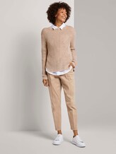 Pullover mit Ripp Struktur - Frauen - Whisper White Pullover mit Ripp Struktur - Frauen - Whisper White - 3 - Mine to five