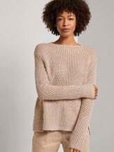 Pullover mit Ripp Struktur - Frauen - Whisper White Pullover mit Ripp Struktur - Frauen - Whisper White - 5 - Mine to five