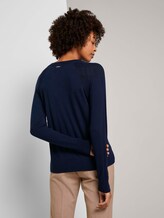 Merino Strickpullover - Frauen - Sky Captain Blue Merino Strickpullover - Frauen - Sky Captain Blue - 2 - Mine to five