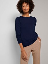 Merino Strickpullover - Frauen - Sky Captain Blue Merino Strickpullover - Frauen - Sky Captain Blue - 5 - Mine to five