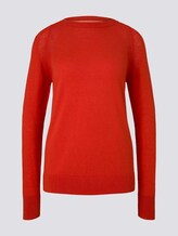 Merino Strickpullover - Frauen - Molten Lava Red Merino Strickpullover - Frauen - Molten Lava Red - 7 - Mine to five