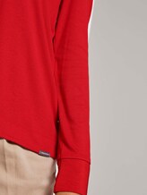 Fließendes Shirt mit Ripp-Bündchen - Frauen - Molten Lava Red Fließendes Shirt mit Ripp-Bündchen - Frauen - Molten Lava Red - 10 - Mine to five