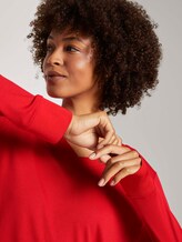 Fließendes Shirt mit Ripp-Bündchen - Frauen - Molten Lava Red Fließendes Shirt mit Ripp-Bündchen - Frauen - Molten Lava Red - 9 - Mine to five