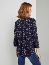 Gemusterte Tunikabluse - Frauen - navy floral design Gemusterte Tunikabluse - Frauen - navy floral design - 2 - TOM TAILOR