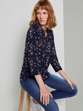 Gemusterte Tunikabluse - Frauen - navy floral design Gemusterte Tunikabluse - Frauen - navy floral design - 5 - TOM TAILOR