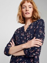 Gemusterte Tunikabluse - Frauen - navy floral design Gemusterte Tunikabluse - Frauen - navy floral design - 9 - TOM TAILOR