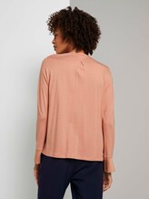 Tunika im Materialmix - Frauen - salmon rose Tunika im Materialmix - Frauen - salmon rose - 2 - Mine to five