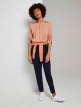 Tunika im Materialmix - Frauen - salmon rose Tunika im Materialmix - Frauen - salmon rose - 3 - Mine to five
