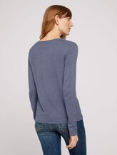 Basic Pullover mit V-Ausschnitt - Frauen - dove grey melange Basic Pullover mit V-Ausschnitt - Frauen - dove grey melange - 2 - TOM TAILOR