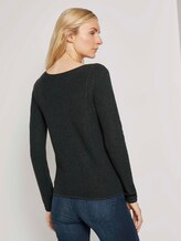 Pullover in Ripp-Optik - Frauen - Coal Grey Melange Pullover in Ripp-Optik - Frauen - Coal Grey Melange - 2 - TOM TAILOR