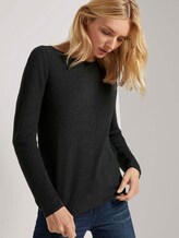 Pullover in Ripp-Optik - Frauen - Coal Grey Melange Pullover in Ripp-Optik - Frauen - Coal Grey Melange - 5 - TOM TAILOR