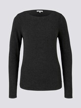 Pullover in Ripp-Optik - Frauen - Coal Grey Melange Pullover in Ripp-Optik - Frauen - Coal Grey Melange - 7 - TOM TAILOR