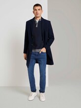 Melierter Pullover mit Troyer-Kragen - Männer - Sky Captain Blue Melierter Pullover mit Troyer-Kragen - Männer - Sky Captain Blue - 3 - TOM TAILOR