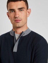 Melierter Pullover mit Troyer-Kragen - Männer - Sky Captain Blue Melierter Pullover mit Troyer-Kragen - Männer - Sky Captain Blue - 9 - TOM TAILOR