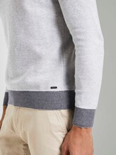 Gevlekte trui met troy kraag - Mannen - Light Soft Grey Melange Gevlekte trui met troy kraag - Mannen - Light Soft Grey Melange - 10 - TOM TAILOR