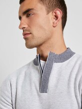 Gevlekte trui met troy kraag - Mannen - Light Soft Grey Melange Gevlekte trui met troy kraag - Mannen - Light Soft Grey Melange - 9 - TOM TAILOR