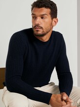 Strukturierter Pullover mit Wollanteil - Männer - Sky Captain Blue Strukturierter Pullover mit Wollanteil - Männer - Sky Captain Blue - 5 - TOM TAILOR