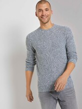 Strukturierter Pullover mit Wollanteil - Männer - Grey Heather Melange Strukturierter Pullover mit Wollanteil - Männer - Grey Heather Melange - 5 - TOM TAILOR