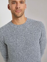 Strukturierter Pullover mit Wollanteil - Männer - Grey Heather Melange Strukturierter Pullover mit Wollanteil - Männer - Grey Heather Melange - 9 - TOM TAILOR