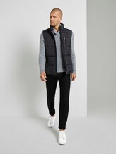 Schalkragen-Pullover mit Struktur - Männer - Grey Heather Melange Schalkragen-Pullover mit Struktur - Männer - Grey Heather Melange - 3 - TOM TAILOR