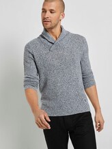 Schalkragen-Pullover mit Struktur - Männer - Grey Heather Melange Schalkragen-Pullover mit Struktur - Männer - Grey Heather Melange - 5 - TOM TAILOR
