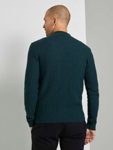 Strukturierte Strickjacke mit Stehkragen - Männer - Stroke Green Strukturierte Strickjacke mit Stehkragen - Männer - Stroke Green - 2 - TOM TAILOR