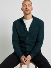 Strukturierte Strickjacke mit Stehkragen - Männer - Stroke Green Strukturierte Strickjacke mit Stehkragen - Männer - Stroke Green - 5 - TOM TAILOR