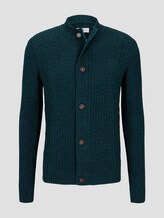 Strukturierte Strickjacke mit Stehkragen - Männer - Stroke Green Strukturierte Strickjacke mit Stehkragen - Männer - Stroke Green - 7 - TOM TAILOR
