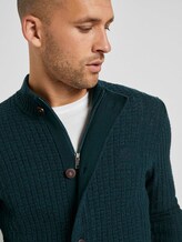 Strukturierte Strickjacke mit Stehkragen - Männer - Stroke Green Strukturierte Strickjacke mit Stehkragen - Männer - Stroke Green - 9 - TOM TAILOR
