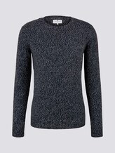 Weicher Pullover in Mélange-Optik - Männer - navy grey mouline Weicher Pullover in Mélange-Optik - Männer - navy grey mouline - 7 - TOM TAILOR