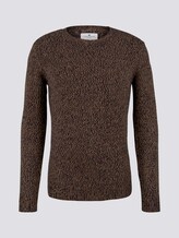 Weicher Pullover in Mélange-Optik - Männer - brown navy mouline Weicher Pullover in Mélange-Optik - Männer - brown navy mouline - 7 - TOM TAILOR