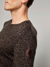 Weicher Pullover in Mélange-Optik - Männer - brown navy mouline Weicher Pullover in Mélange-Optik - Männer - brown navy mouline - 9 - TOM TAILOR
