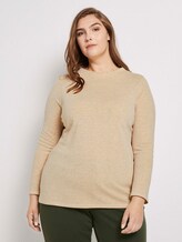 Gevlekt overhemd met opstaande kraag - Vrouwen - sand dune melange Gevlekt overhemd met opstaande kraag - Vrouwen - sand dune melange - 1 - My True Me