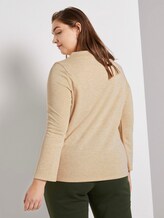 Gevlekt overhemd met opstaande kraag - Vrouwen - sand dune melange Gevlekt overhemd met opstaande kraag - Vrouwen - sand dune melange - 2 - My True Me