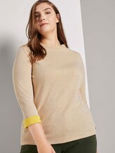 Gevlekt overhemd met opstaande kraag - Vrouwen - sand dune melange Gevlekt overhemd met opstaande kraag - Vrouwen - sand dune melange - 5 - My True Me