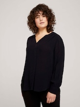 Bluse mit Strukturmuster - Frauen - Deep Black Bluse mit Strukturmuster - Frauen - Deep Black - 1 - My True Me