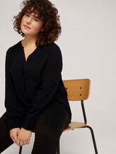 Bluse mit Strukturmuster - Frauen - Deep Black Bluse mit Strukturmuster - Frauen - Deep Black - 5 - My True Me