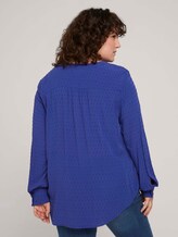 Bluse mit Strukturmuster - Frauen - crest blue Bluse mit Strukturmuster - Frauen - crest blue - 2 - My True Me