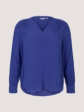 Bluse mit Strukturmuster - Frauen - crest blue Bluse mit Strukturmuster - Frauen - crest blue - 7 - My True Me