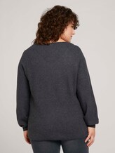 Curvy - Strickpullover mit Struktur - Frauen - Shale Grey Melange Curvy - Strickpullover mit Struktur - Frauen - Shale Grey Melange - 2 - My True Me