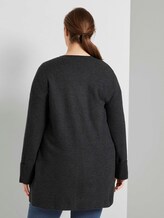 Cardigan mit strukturierter Oberfläche - Frauen - Shale Grey Melange Cardigan mit strukturierter Oberfläche - Frauen - Shale Grey Melange - 2 - My True Me