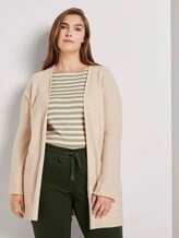 Curvy - Cardigan mit strukturierter Oberfläche - Frauen - sand dune melange Curvy - Cardigan mit strukturierter Oberfläche - Frauen - sand dune melange - 1 - My True Me