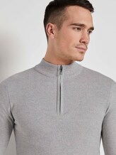 Fein strukturierter Troyer Pullover - Männer - Grey Heather Melange Fein strukturierter Troyer Pullover - Männer - Grey Heather Melange - 9 - TOM TAILOR