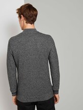 Fein strukturierter Troyer Pullover - Männer - Black Fein strukturierter Troyer Pullover - Männer - Black - 2 - TOM TAILOR