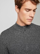 Fein strukturierter Troyer Pullover - Männer - Black Fein strukturierter Troyer Pullover - Männer - Black - 9 - TOM TAILOR