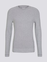 Fein strukturierter Pullover - Männer - Grey Heather Melange Fein strukturierter Pullover - Männer - Grey Heather Melange - 7 - TOM TAILOR