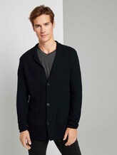 Gebreide smart-casual jas met structuur - Mannen - Black Gebreide smart-casual jas met structuur - Mannen - Black - 1 - TOM TAILOR